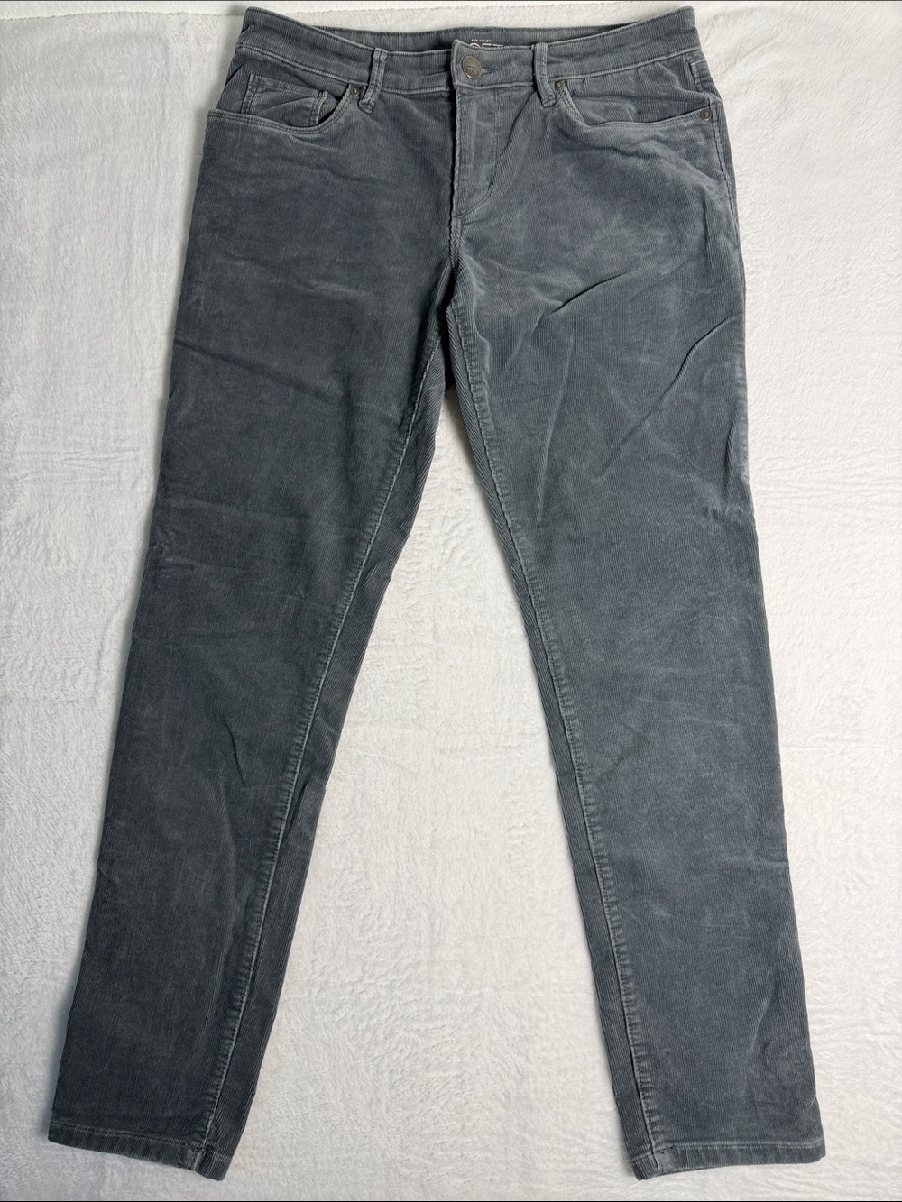 Ann Taylor Loft Grey Corduroy Relaxed Skinny Pants Size 4